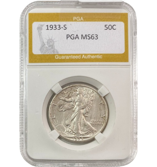 1933-S Walking Liberty Half Dollar PGA M