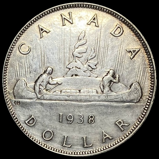 1938 Canada Silver Dollar CLOSELY UNCIRCULATED