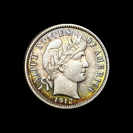 1912-D Silver Barber Dime LIGHTLY CIRCULATED