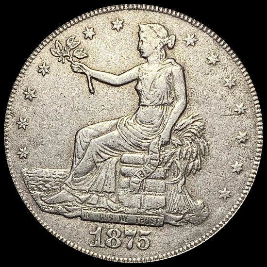 1875-S Silver Trade Dollar LIGHTLY CIRCULATED