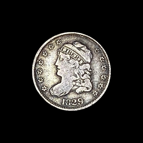 1829 Capped Bust Silver Half Dime LIGHTLY CIRCULATED