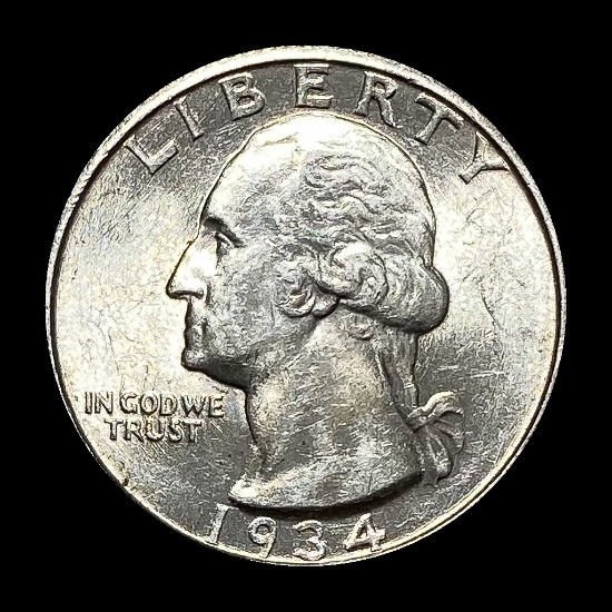 1934 Washington Silver Quarter CHOICE BU