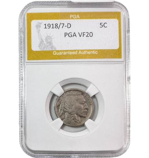 1918/7-D Buffalo Nickel PGA VF20