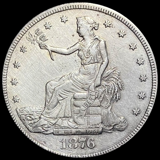 1876-S Silver Trade Dollar NEARLY UNCIRCULATED
