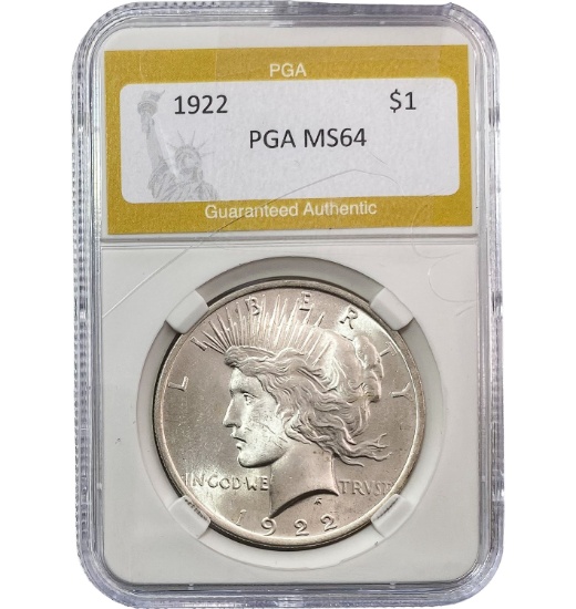 1922 Peace Silver Dollar PGA MS64