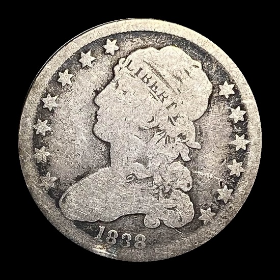 1838 Capped Bust Silver Quarter NICELY CIRCULATED