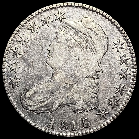 1818 Silver Capped Bust Half Dollar LIGHTLY CIRCULATED