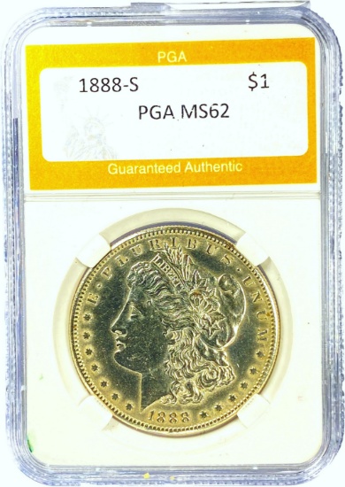 1888-S Morgan Dollar PGA MS62