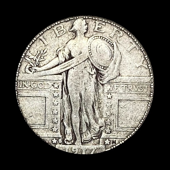1917-S Type 1 Standing Liberty Quarter NICELY CIRCULATED