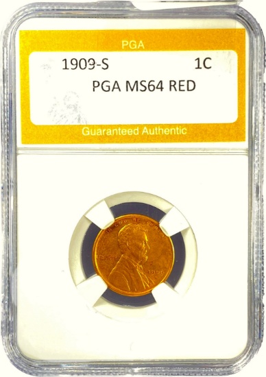 1909-S Lincoln Cent PGA MS64 RED