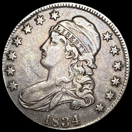 1834 Silver Capped Bust Half Dollar LIGHTLY CIRCULATED