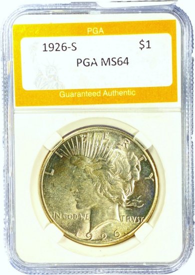 1926-S Peace Dollar PGA MS64