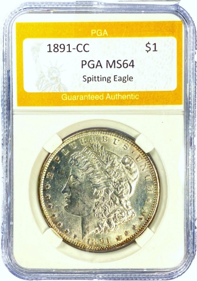 1891-CC Morgan Dollar PGA MS64