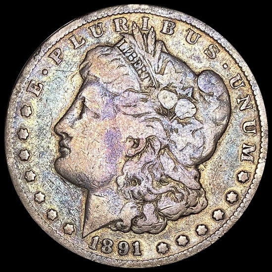 1891-CC Silver Morgan Dollar LIGHTLY CIRCULATED