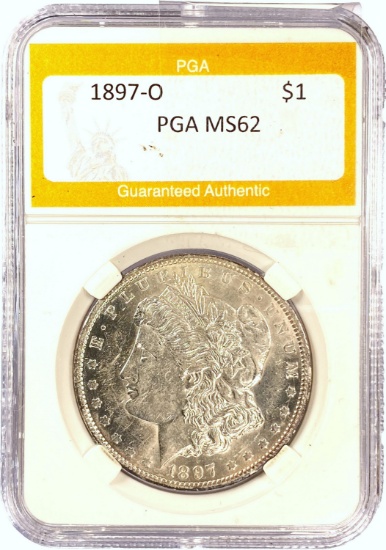 1897-O Morgan Dollar PGA MS62