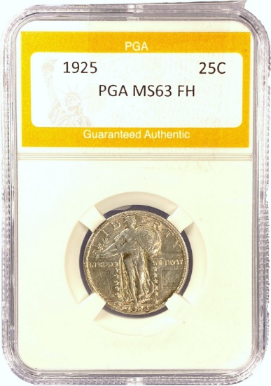 1925 Standing Liberty Quarter PGA MS63 F