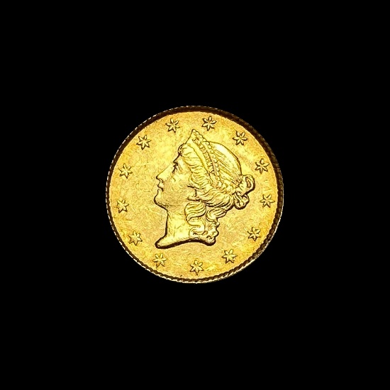 1853 Gold $1 Liberty Head Type 1 CLOSELY UNCIRCULATED