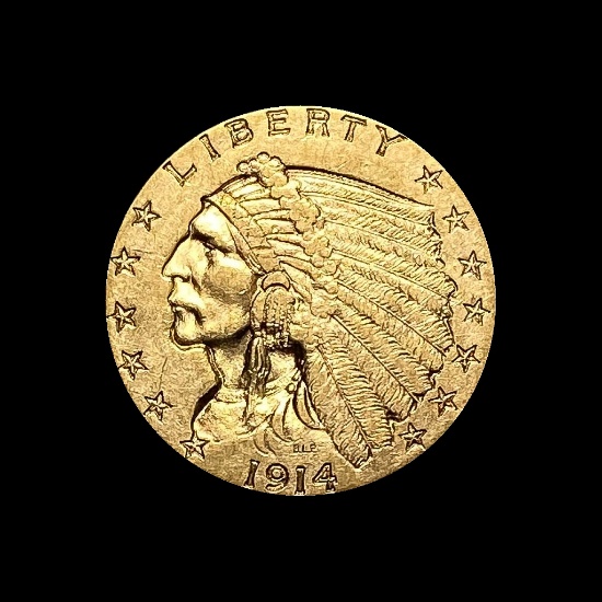 1914 Indian Head Gold $2.5 Quarter Eagle UNCIRCULATED