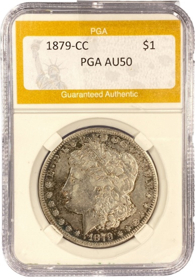 1879-CC Morgan Dollar PGA AU50