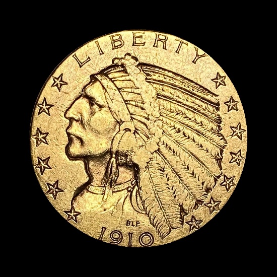 1910 Indian Head Half Eagle $5 Gold CLOSELY UNCIRCULATED
