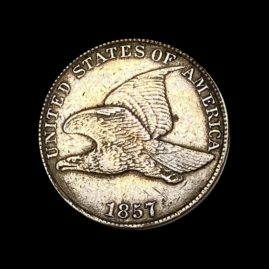 1857 Copper-Nickel Flying Eagle Cent CLOSELY UNCIRCULATED