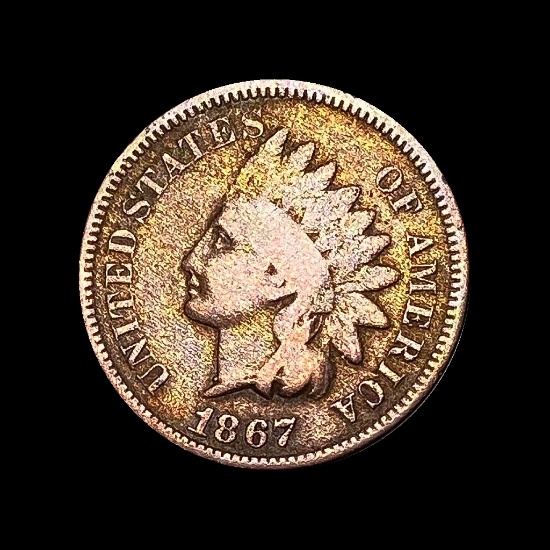 1867 Indian Head Cent LIGHTLY CIRCULATED