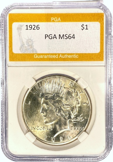 1926 Peace Dollar PGA MS64