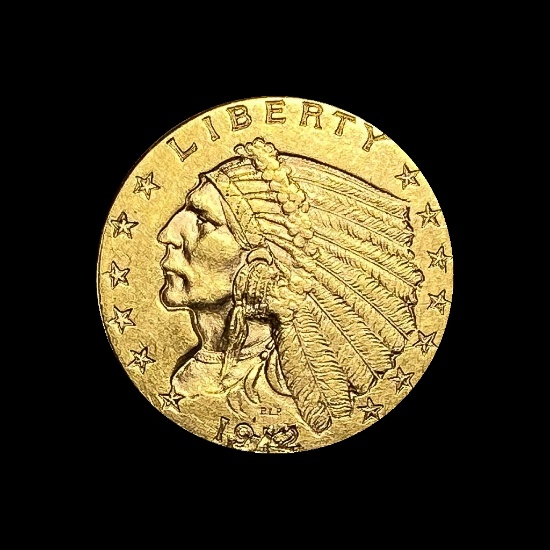 1912 Indian Head $2.50 Gold Quarter Eagle UNCIRCULATED