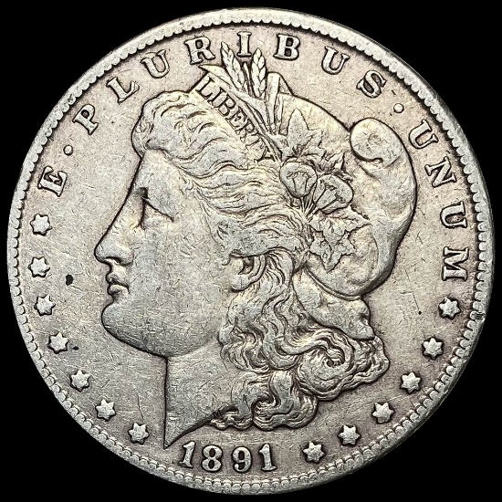 1891-CC Silver Morgan Dollar NEARLY UNCIRCULATED