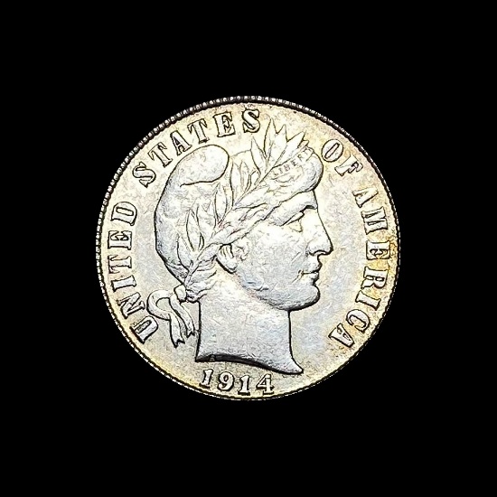 1914-S Silver Barber Dime CLOSELY UNCIRCULATED