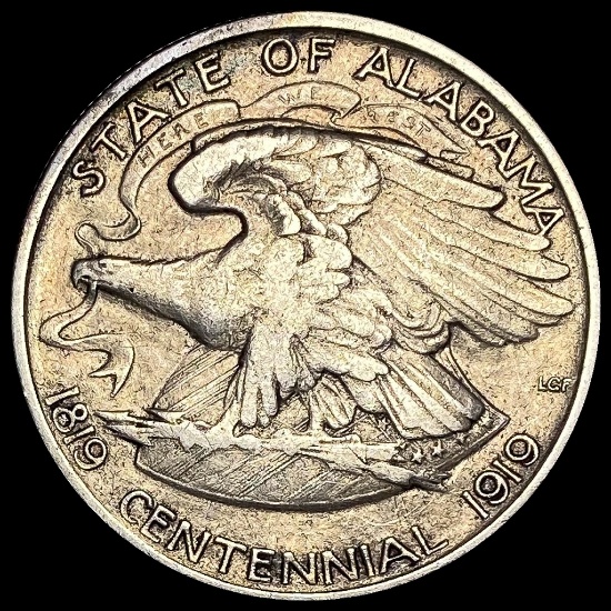 1921 Silver Half Dollar Alabama 2x2 NEARLY UNCIRCULATED