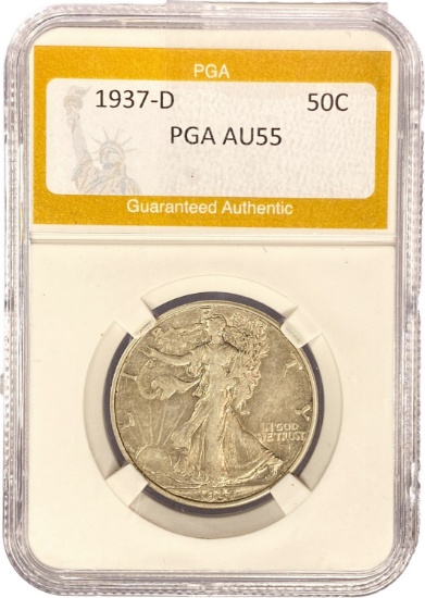 1937-D Walking Liberty Half Dollar PGA A