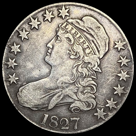 1827 Capped Bust Half Dollar LIGHTLY CIRCULATED