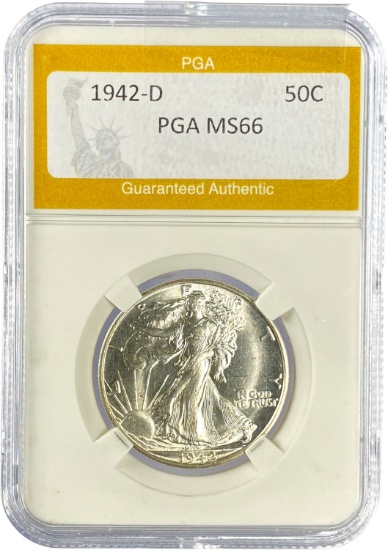 1942-D Walking Liberty Half Dollar PGA M