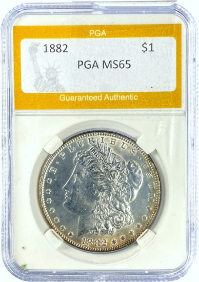 1882 Morgan Silver Dollar PGA MS65