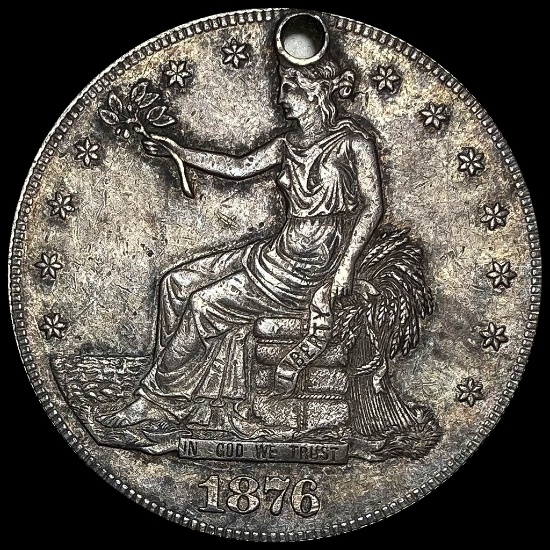 1876-CC Silver Trade Dollar NEARLY UNCIRCULATED
