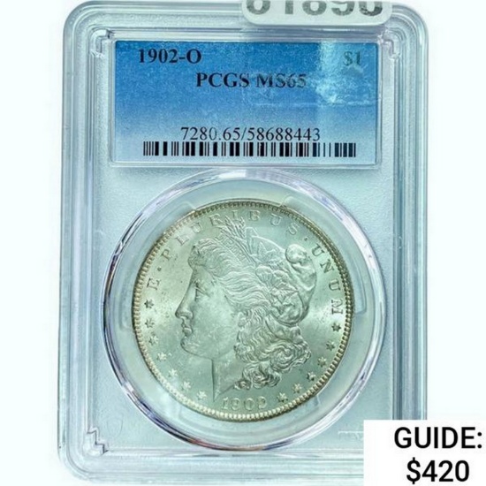 1902-O Morgan Silver Dollar  MS65