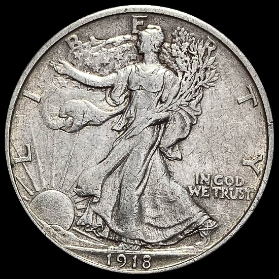 1918 Walking Liberty Half Dollar CLOSELY UNCIRCULATED