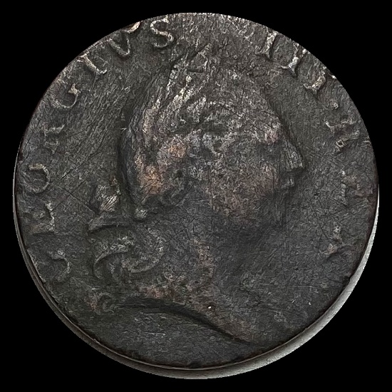 1773 England Half Penny George III NICELY CIRCULATED
