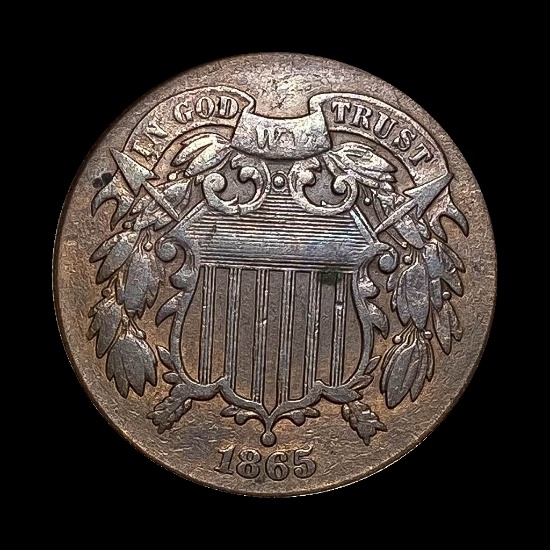 1865 Two-Cent Piece NEARLY UNCIRCULATED