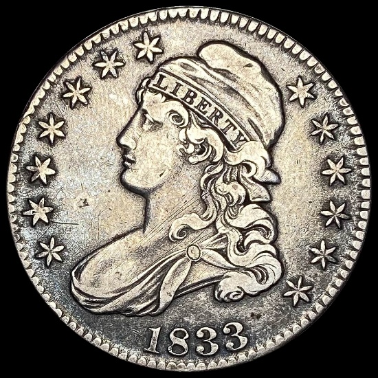 1833 Capped Bust Half Dollar LIGHTLY CIRCULATED