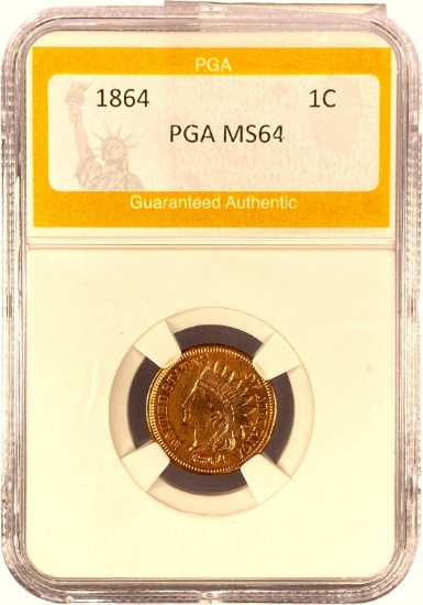 1864 Indian Head Cent PGA MS64