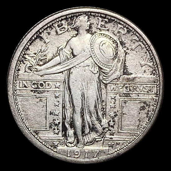 1917-S Standing Liberty Quarter Type 1 LIGHTLY CIRCULATED