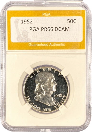 1952 Franklin Half Dollar PGA PR65 DCAM
