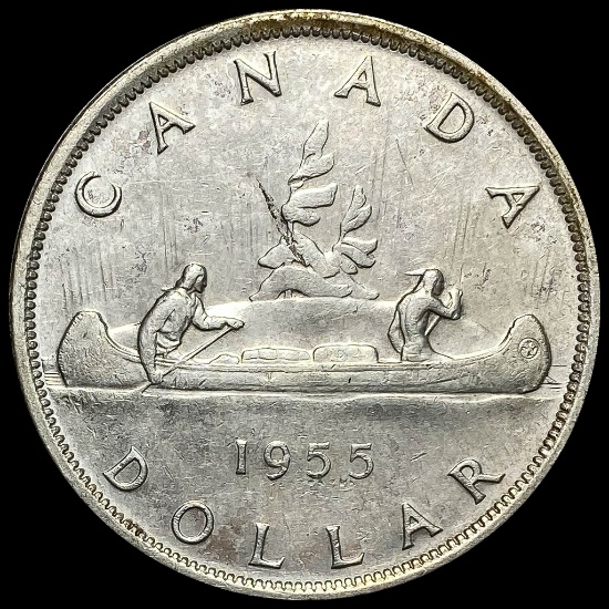 1955 Canada Silver Dollar LIGHTLY CIRCULATED