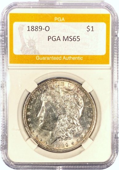 1889-O Morgan Silver Dollar PGA MS65
