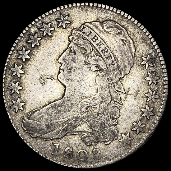 1808 Silver Capped Bust Half Dollar LIGHTLY CIRCULATED