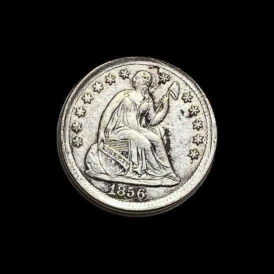 1856 Seated Liberty Silver Half Dime NEARLY UNCIRCULATED