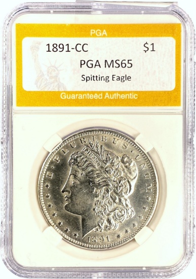 1891-CC Morgan Dollar PGA MS65