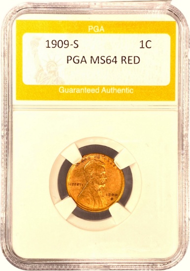 1909-S Lincoln Cent PGA MS64 RED